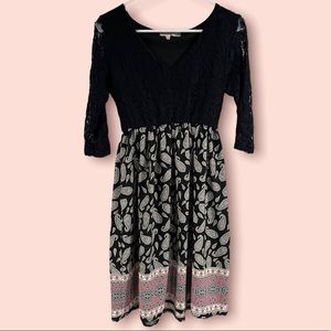 Mia + Tess Women’s Scoop Neck Floral Knit Summer Dress Size S